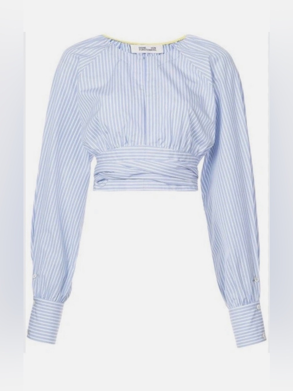 Diane von Furstenberg (DVF) Wrap Crop Blouse - Picture 5 of 9